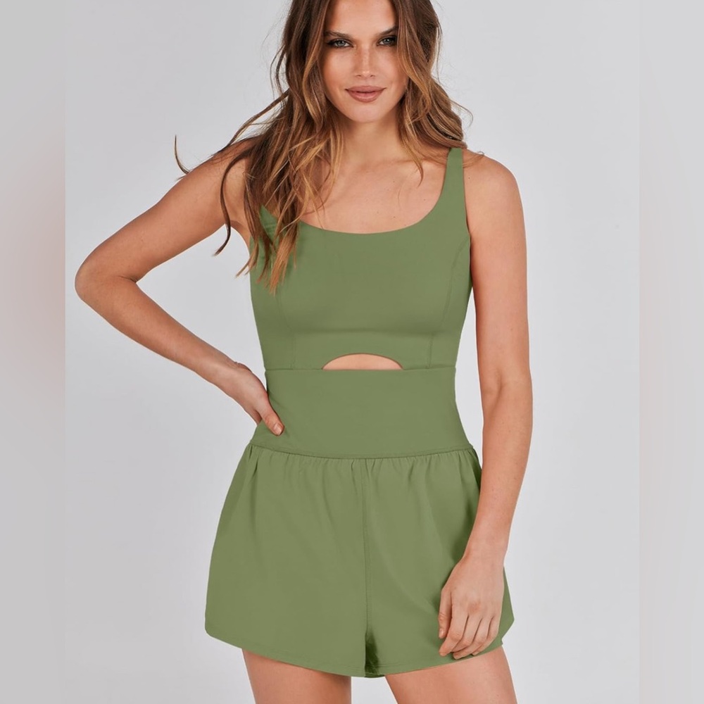 Athletic Workout Romper Summer Running Exercise Jumpsuits Outfit Gym Yoga Clothe